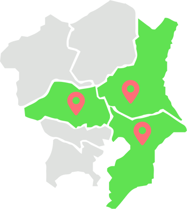 �֓����̒n�}�B��t�E���Ƀs���������Ă���